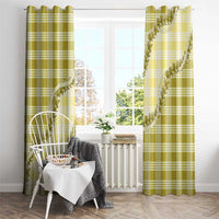 Yellow Hawaii Palaka Window Curtain Hawaiian Pikake Lei LT05 - Polynesian Pride