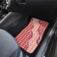 Red Hawaii Palaka Car Mats Hawaiian Pikake Lei LT05 - Polynesian Pride