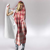 Red Hawaii Palaka Hooded Blanket Hawaiian Pikake Lei LT05 - Polynesian Pride