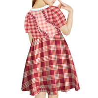 Red Hawaii Palaka Kid Short Sleeve Dress Hawaiian Pikake Lei LT05 - Polynesian Pride