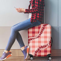 Red Hawaii Palaka Luggage Cover Hawaiian Pikake Lei LT05 - Polynesian Pride