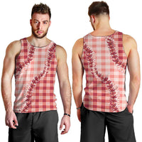 Red Hawaii Palaka Men Tank Top Hawaiian Pikake Lei LT05 - Polynesian Pride