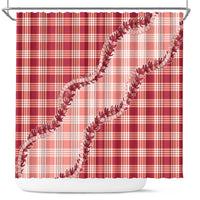Red Hawaii Palaka Shower Curtain Hawaiian Pikake Lei LT05 Red - Polynesian Pride