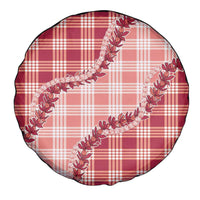 Red Hawaii Palaka Spare Tire Cover Hawaiian Pikake Lei LT05 - Polynesian Pride