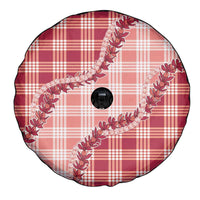 Red Hawaii Palaka Spare Tire Cover Hawaiian Pikake Lei LT05 - Polynesian Pride