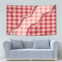 Red Hawaii Palaka Tapestry Hawaiian Pikake Lei LT05 - Polynesian Pride