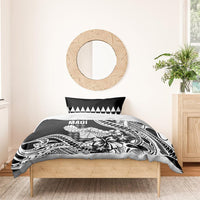 Hawaii Maui Upena Kiloi Bedding Set Kakau Tribal Pattern Black Version LT05 - Polynesian Pride