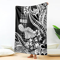Hawaii Maui Upena Kiloi Blanket Kakau Tribal Pattern Black Version LT05 - Polynesian Pride