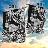 Hawaii Maui Upena Kiloi Garden Flag Kakau Tribal Pattern Black Version LT05 - Polynesian Pride