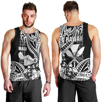 Hawaii Maui Upena Kiloi Men Tank Top Kakau Tribal Pattern Black Version LT05 - Polynesian Pride