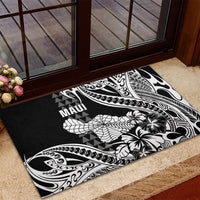 Hawaii Maui Upena Kiloi Rubber Doormat Kakau Tribal Pattern Black Version LT05 - Polynesian Pride