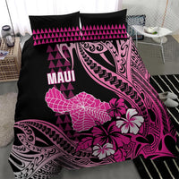Hawaii Maui Upena Kiloi Bedding Set Kakau Tribal Pattern Pink Version LT05 - Polynesian Pride