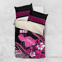 Hawaii Maui Upena Kiloi Bedding Set Kakau Tribal Pattern Pink Version LT05 US Twin 172cm x 218cm Pink - Polynesian Pride