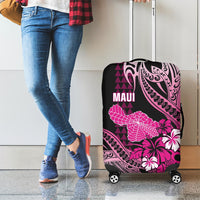Hawaii Maui Upena Kiloi Luggage Cover Kakau Tribal Pattern Pink Version