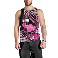 Hawaii Maui Upena Kiloi Men Tank Top Kakau Tribal Pattern Pink Version LT05 - Polynesian Pride