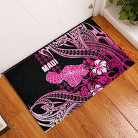 Hawaii Maui Upena Kiloi Rubber Doormat Kakau Tribal Pattern Pink Version LT05 Pink - Polynesian Pride