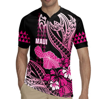 Hawaii Maui Upena Kiloi Rugby Jersey Kakau Tribal Pattern Pink Version LT05 - Polynesian Pride