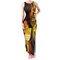 Personalised Kiribati Independence Day Family Matching Tank Maxi Dress and Hawaiian Shirt 46th Anniversary