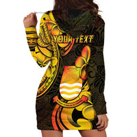 Personalised Kiribati Independence Day Hoodie Dress 46th Anniversary