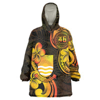 Personalised Kiribati Independence Day Wearable Blanket Hoodie 46th Anniversary