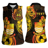 Personalised Kiribati Independence Day Women Sleeveless Polo Shirt 46th Anniversary