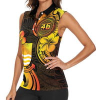 Personalised Kiribati Independence Day Women Sleeveless Polo Shirt 46th Anniversary