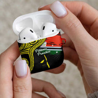 Vanuatu Penama Day AirPods Case Grunge Flag Style LT05 - Polynesian Pride