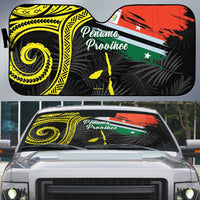 Vanuatu Penama Day Auto Sun Shade Grunge Flag Style - Polynesian Pride