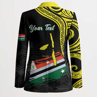 Personalised Vanuatu Penama Day Blazer Grunge Flag Style - Polynesian Pride