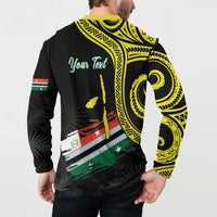Personalised Vanuatu Penama Day Button Sweatshirt Grunge Flag Style LT05 - Polynesian Pride