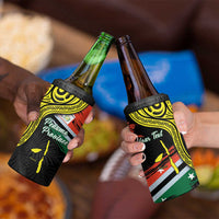 Personalised Vanuatu Penama Day 4 in 1 Can Cooler Tumbler Grunge Flag Style LT05 - Polynesian Pride