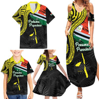 Personalised Vanuatu Penama Day Family Matching Summer Maxi Dress and Hawaiian Shirt Grunge Flag Style - Polynesian Pride