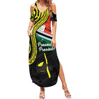 Personalised Vanuatu Penama Day Family Matching Summer Maxi Dress and Hawaiian Shirt Grunge Flag Style - Polynesian Pride