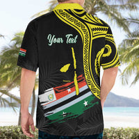 Personalised Vanuatu Penama Day Hawaiian Shirt Grunge Flag Style LT05 - Polynesian Pride