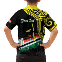 Personalised Vanuatu Penama Day Hawaiian Shirt Grunge Flag Style LT05 - Polynesian Pride