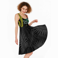 Personalised Vanuatu Penama Day Midi Dress Grunge Flag Style LT05 - Polynesian Pride