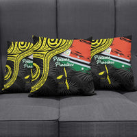 Vanuatu Penama Day Pillow Cover Grunge Flag Style - Polynesian Pride