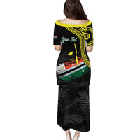 Personalised Vanuatu Penama Day Puletasi Grunge Flag Style - Polynesian Pride