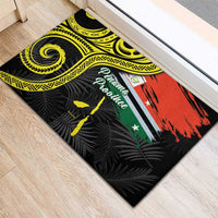 Vanuatu Penama Day Rubber Doormat Grunge Flag Style LT05 - Polynesian Pride