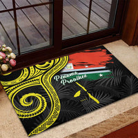 Vanuatu Penama Day Rubber Doormat Grunge Flag Style LT05 - Polynesian Pride