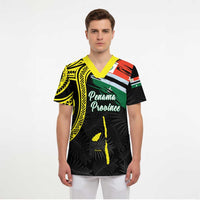 Personalised Vanuatu Penama Day Scrub Top Grunge Flag Style LT05 - Polynesian Pride