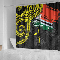 Vanuatu Penama Day Shower Curtain Grunge Flag Style - Polynesian Pride