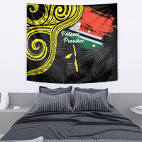 Vanuatu Penama Day Tapestry Grunge Flag Style - Polynesian Pride