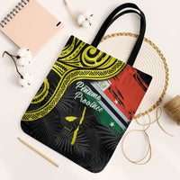 Vanuatu Penama Day Tote Bag Grunge Flag Style - Polynesian Pride