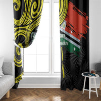 Vanuatu Penama Day Window Curtain Grunge Flag Style - Polynesian Pride