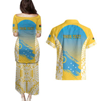 Personalised Vanuatu Sanma Day Couples Matching Puletasi and Hawaiian Shirt Special Style LT05 - Polynesian Pride