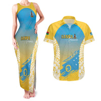 Personalised Vanuatu Sanma Day Couples Matching Tank Maxi Dress and Hawaiian Shirt Special Style - Polynesian Pride