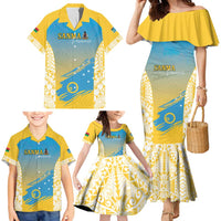 Personalised Vanuatu Sanma Day Family Matching Mermaid Dress and Hawaiian Shirt Special Style - Polynesian Pride