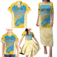 Personalised Vanuatu Sanma Day Family Matching Puletasi and Hawaiian Shirt Special Style LT05 - Polynesian Pride