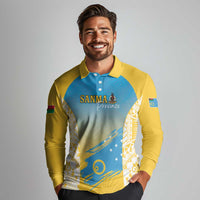 Personalised Vanuatu Sanma Day Long Sleeve Polo Shirt Special Style - Polynesian Pride